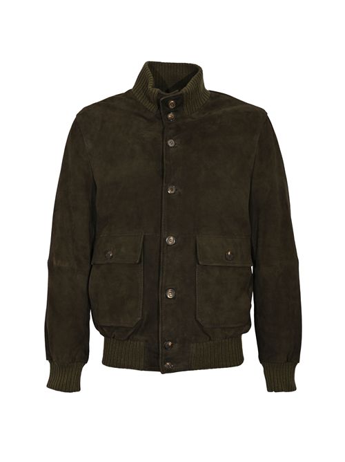 Bomber Compiano in pelle scamosciata HAND PICKED | COMPIANO 03217  N480_Testa di Moro